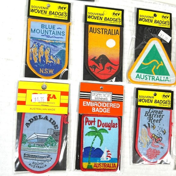 Australia Great Barrier Reef 13 Vtg Woven Badge Patch Lot NSW Cairns Queensland - Picture 2 of 9
